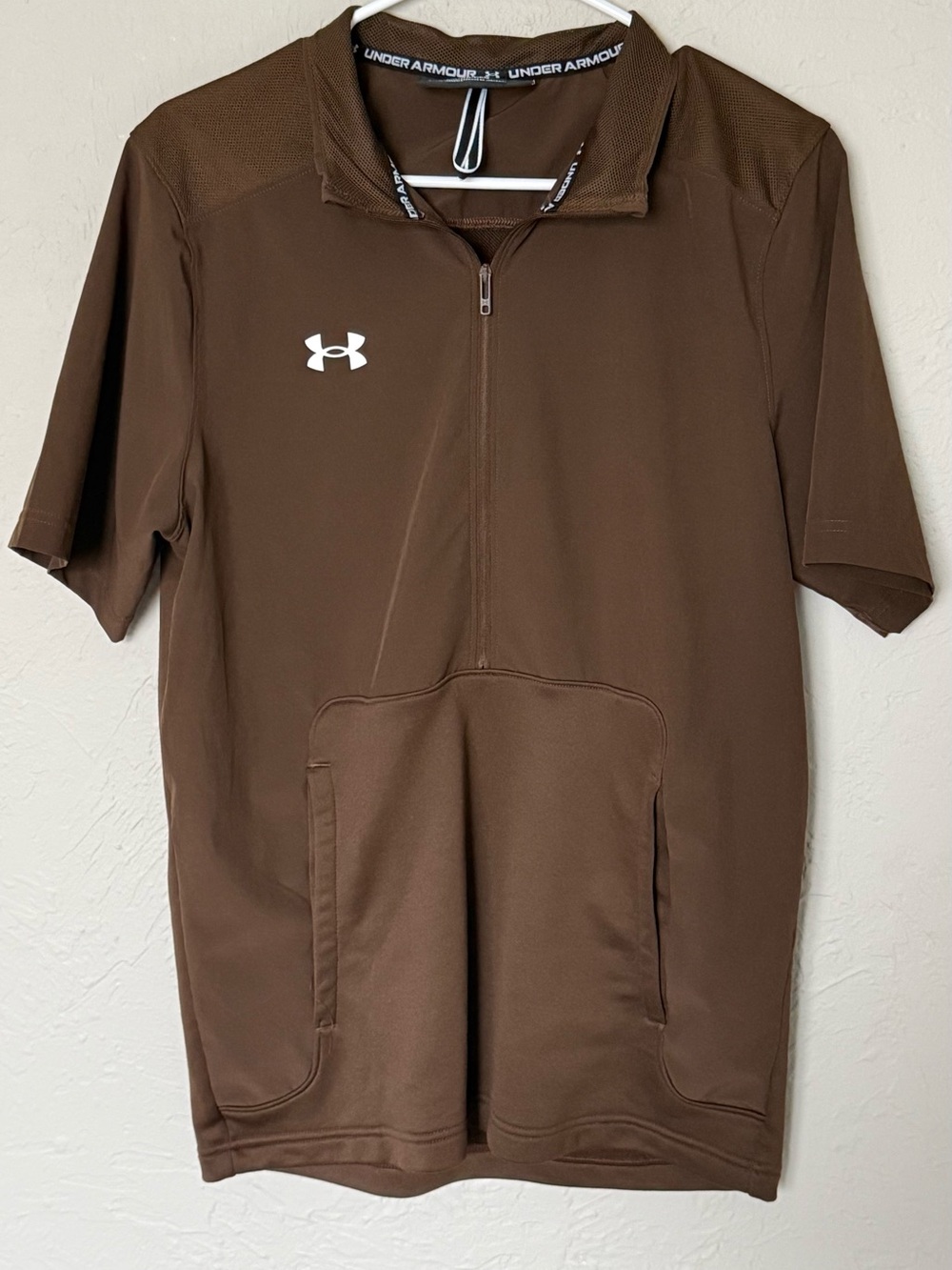 Under Armour Men’s Quarter-Zip Brown Polo